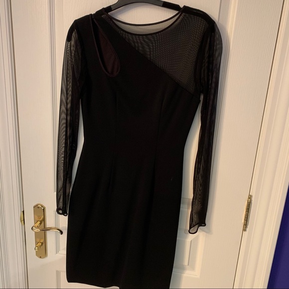 Black cocktail dress with sheer detailing - Picture 3 of 4